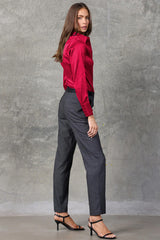 Rose Red Haven Fitted Satin Shirt