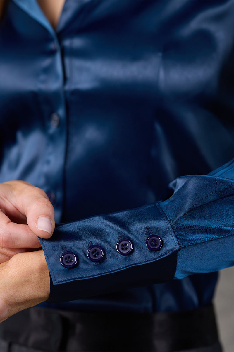 Blue Quartz Haven Fitted Satin Shirt