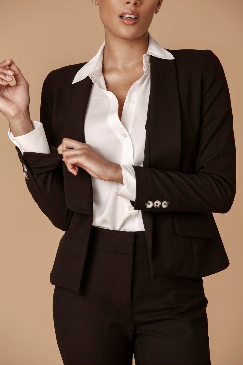 classic black blazer jacket