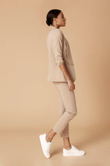 Camel Shawl Collared Boyfriend Blazer