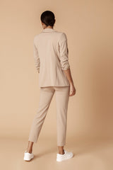Camel Shawl Collared Boyfriend Blazer