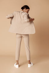 Camel Shawl Collared Boyfriend Blazer