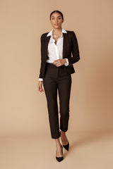 Black Stretch Tailored Ankle Pant