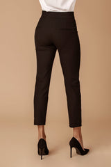 Black Stretch Tailored Ankle Pant