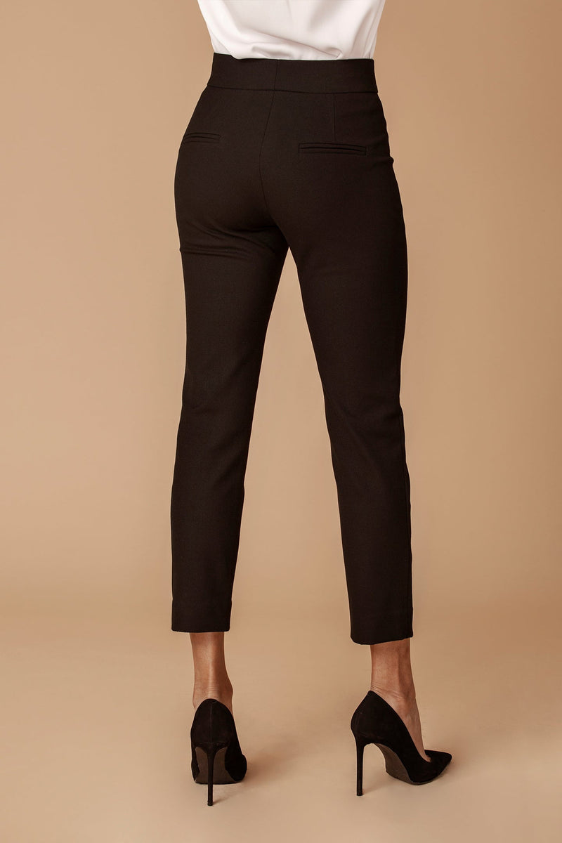 Black Stretch Tailored Ankle Pant