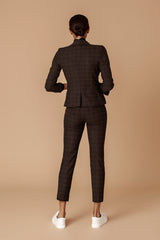 classic tan plaid blazer