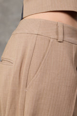The Edit Camel Wide Leg Pants