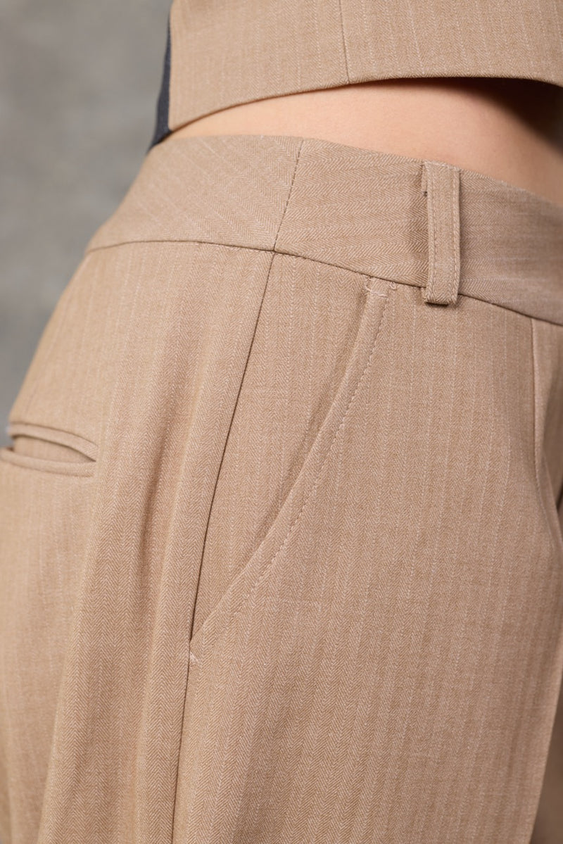 The Edit Camel Wide Leg Pants