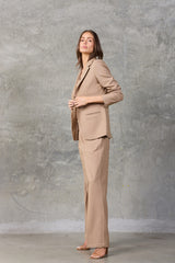 The Estate Camel Pinstripe Blazer