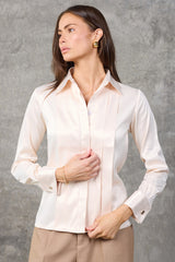 Regent Pleated Satin French Cuff Shirt