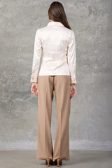 Regent Pleated Satin French Cuff Shirt