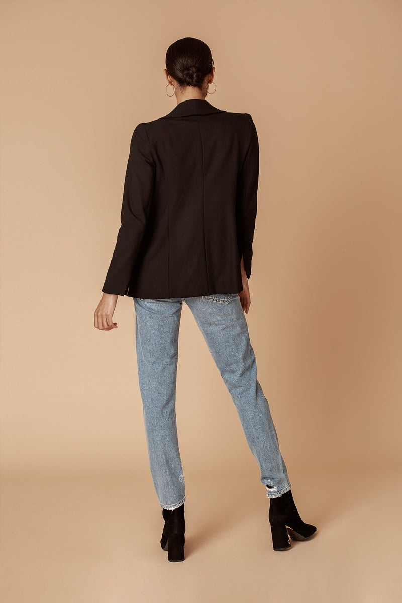 The Stretch Tailored Ankle Pant in Black